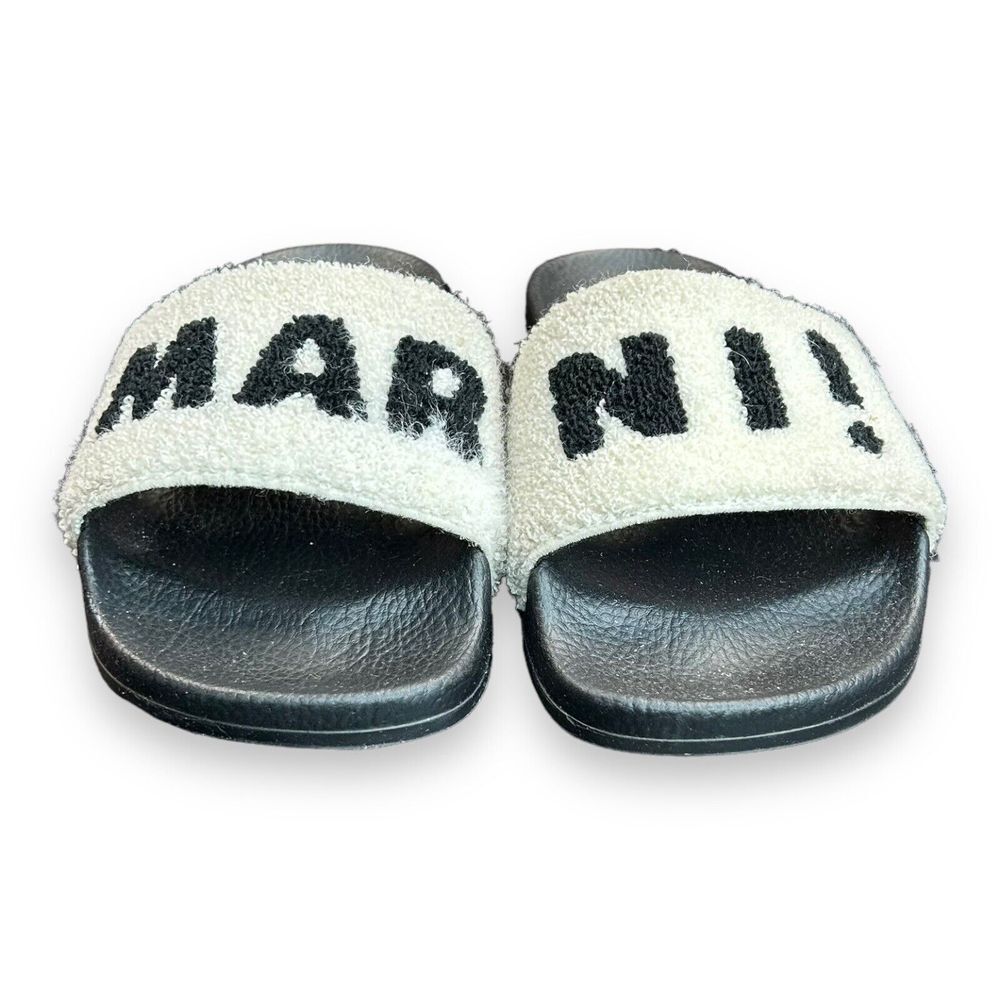 MARNI LOGO DETAIL SLIDES SANDALS SIZE 31/32‎